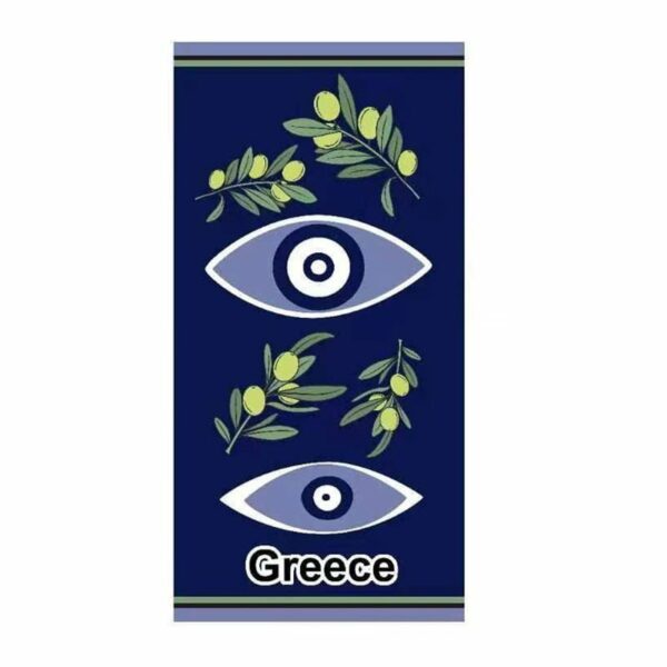 Πετσέτα Θαλάσσης "Greece" με Ματάκι