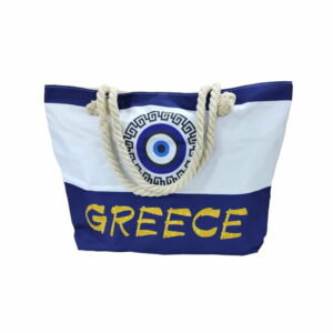 Τσάντα Θαλάσσης "Greece" με Μάτι
